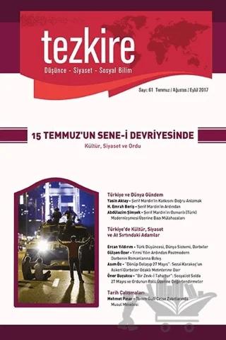 Tezkire Dergisi Sayı: 61 Temmuz - Ağustos - Eylül 2017