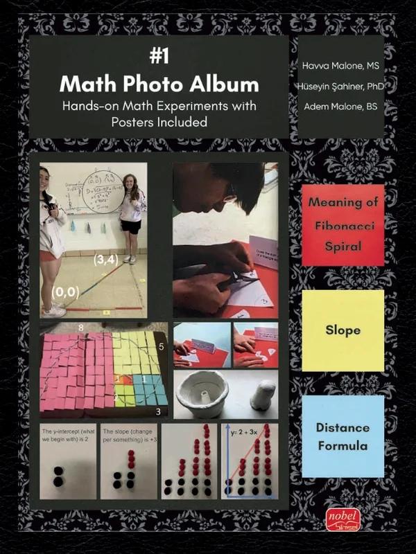 #1 Math Photo Album Hands-on Math Experiments with Posters Included – Havva Malone, Hüseyin Şahiner, Adem Malone – Nobel Bilimsel Eserler kitap kapağı
