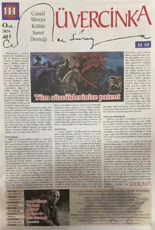 Üvercinka Dergisi Sayı: 111 Ocak 2024