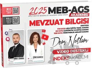2025 MEB AGS Akademisi Mevzuat Bilgisi Video Ders Notları