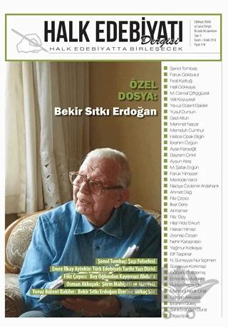 Halk Edebiyatı Dergisi Sayı: 3 Kasım-Aralık 2014
