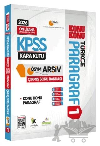 2026 KPSS Önlisans/Ortaöğretim Türkçenin Kara Kutusu Konu Konu Paragraf 1 ÖSYM Çıkmış Soru Bankası