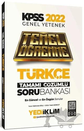 2022 KPSS Genel Yetenek Türkçe Temel Öğrenme Tamamı Çözümlü Soru Bankası