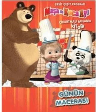 Maşa İle Koca Ayı Günün Macerası Çeşit Çeşit Program - Çıkartmalı Boyama