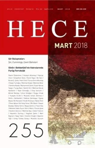 Hece Aylık Edebiyat Dergisi Sayı: 255 - Mart 2018