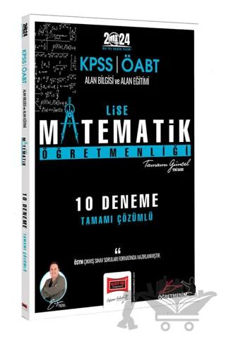 2024 ÖABT Lise Matematik Öğretmenliği 10 Deneme Sınavı