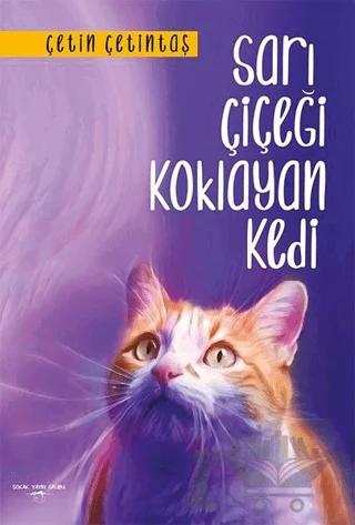 Sarı Çiçeği Koklayan Kedi