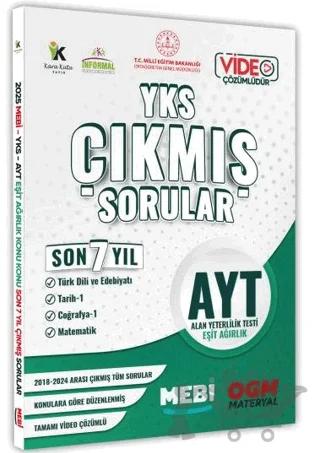 2025 YKS-AYT MEBİ Eşit Ağırlık (TM) Çıkmış Soru Bankası Konu Konu Son 7 Yıl Video/PDF Çözümlü – Kolektif – Karakutu Yayın kitap kapağı