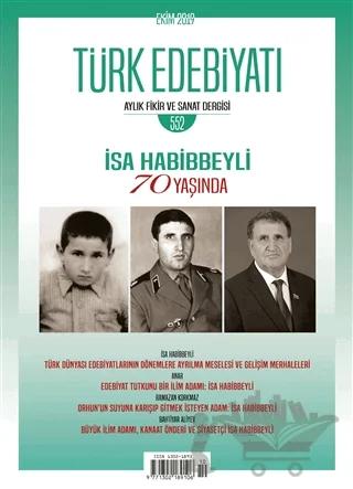 Türk Edebiyatı Dergisi Sayı: 552 Ekim 2019