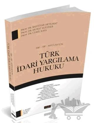 2024 İİBF SBF MYO lar İçin Türk İdari Yargılama Hukuku