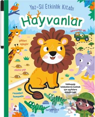 Yaz-Sil Etkinlik Kitabı – Hayvanlar (Kalemli)