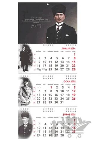 2025 Atatürk Gemici Duvar Takvimi - Gazi
