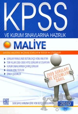 KPSS ve Kurum Sınavlarına Hazırlık Maliye 2010 – Kolektif – Palet Yayınları kitap kapağı