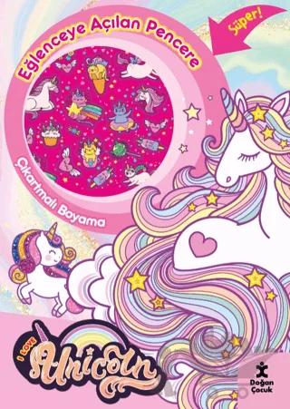 I Love Unicorn Eğlenceye Açılan Pencere Çıkartmalı Boyama Kitabı