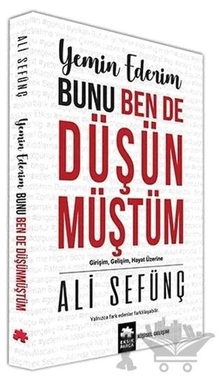 Yemin Ederim Bunu Ben De Düşünmüştüm – Ali Sefünç – Eksik Parça Yayınları kitap kapağı