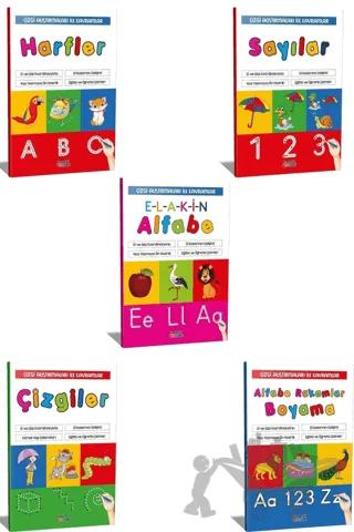 Çizgi Alıştırmaları İle Alfabe Kavram Seti (5 Kitap)
