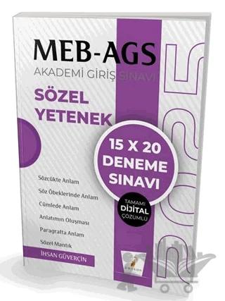 MEB - AGS Hazırlık Sözel Yetenek 15x20 Tamamı Dijital Çözümlü Deneme Sınavı