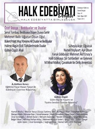 Halk Edebiyatı Dergisi Sayı: 41 Mart-Nisan 2021