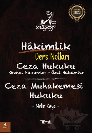 İmtiyaz Ceza Hukuku Ceza Muhakemesi Hukuku Hakimlik Ders Notları