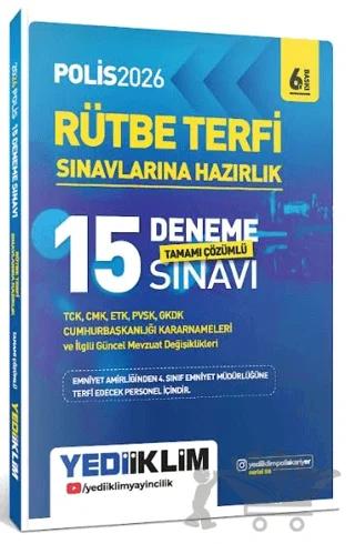 2026 Polis Rütbe Terfi Sınavlarına Hazırlık Tamamı Çözümlü 15 Deneme Sınavı