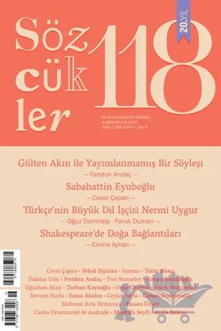Sözcükler Dergisi 118. Sayı Kasım - Aralık 2025