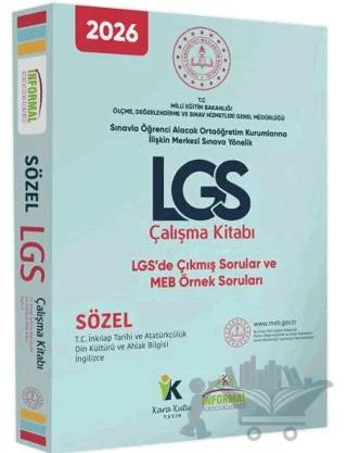 2026 8. Sınıf MEB Örnek Soruları LGS Sözel İnkılap Tarihi - Din Kültürü - İngilizce Çalışma Kitabı
