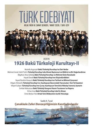 Türk Edebiyatı Aylık Fikir ve Sanat Dergisi Sayı: 629 Mart 2026