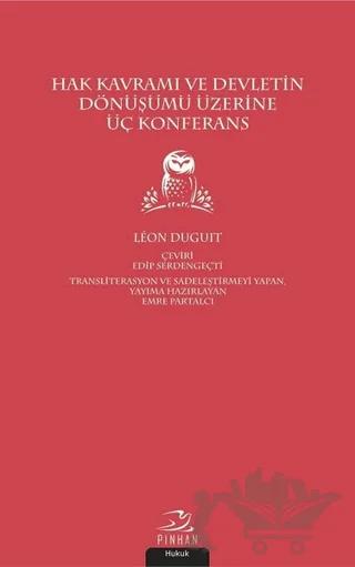Hak Kavramı ve Devletin Dönüşümü Üzerine Üç Konferans