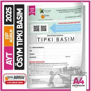 2025 YKS-AYT Eşit ağırlık (TM) ÖSYM Tıpkı Basım Çıkmış Soru Deneme Kitapçığı
