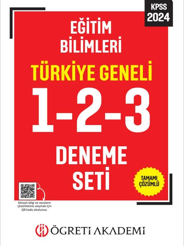 Öğreti Akademi 2024 KPSS Eğitim Bilimleri Tamamı Çözümlü Türkiye Geneli 1-2-3 (3'lü Deneme Seti)
