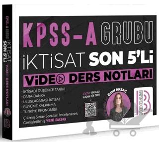 KPSS A Grubu İktisat Son 5'li Video Ders Notları