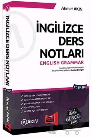 YDS İngilizce Ders Notları English Grammar