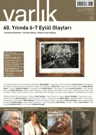 Varlık Edebiyat ve Kültür Dergisi Sayı: 1296 Eylül 2015