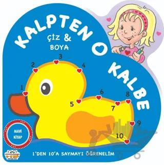Mavi Kitap - Kalpten Kalbe - Çiz/Boya – Kolektif – 0-6 Yaş Yayınları kitap kapağı