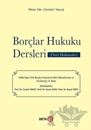 Borçlar Hukuku Dersleri (Özel Hükümler)