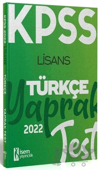 2022 KPSS Türkçe Yaprak Test