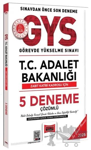 2025 GYS Adalet Bakanlığı Zabıt Katibi 5 Deneme
