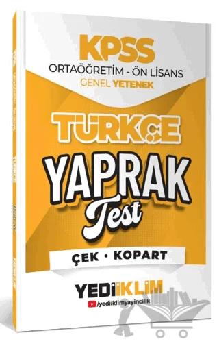 2026 KPSS Ortaöğretim-Önlisans Türkçe Çek Kopart Yaprak Test