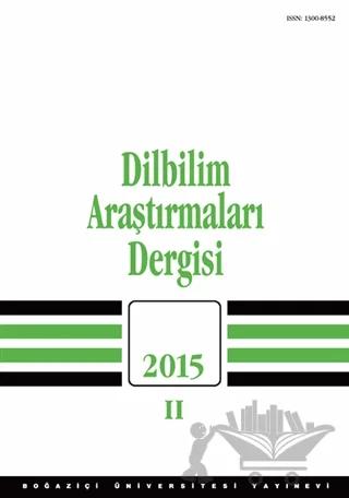 Dilbilim Araştırmaları Dergisi : 2015 / 2