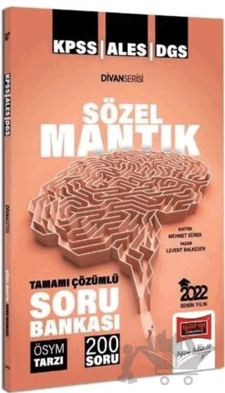 2022 KPSS ALES DGS Divan Serisi Sözel Mantık Tamamı Çözümlü Soru Bankası
