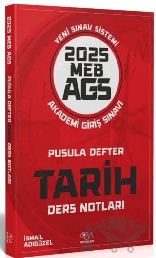 CBA Yayınları 2025 MEB-AGS Tarih Pusula Defter Ders Notları
