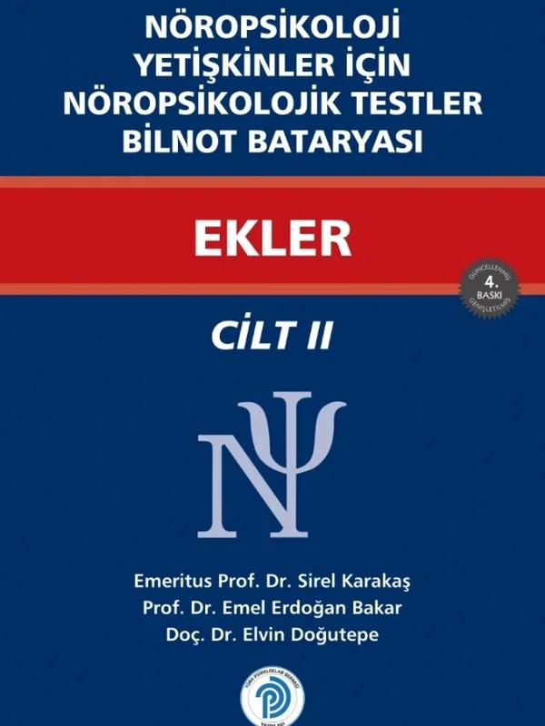 Nöropsikoloji Yetişkinler İçin Nöropsikolojik Testler EKLER / Cilt - 2