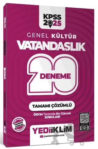 2025 KPSS Genel Kültür Vatandaşlık Tamamı Çözümlü 20 Deneme