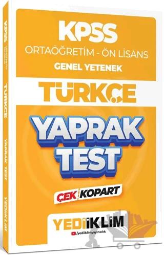 2024 KPSS Ortaöğretim - Ön Lisans Genel Yetenek Türkçe Çek Kopart Yaprak Test
