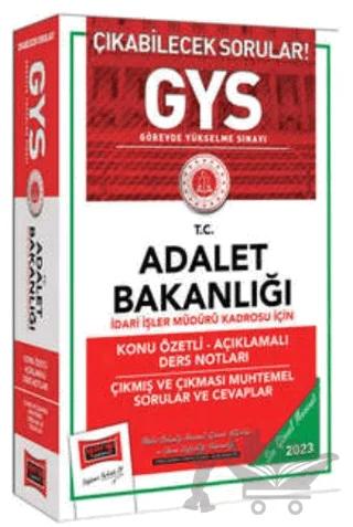 2023 Adalet Bakanlığı GYS İdari İşler Müdürü Kadrosu İçin Konu Özetli Açıklamalı Ders Notları Çıkmış ve Çıkması Muhtemel Sorular ve Cevaplar