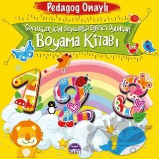 Çocuklar İçin Sayılarla Eğitici Oyunlar Boyama Kitabı