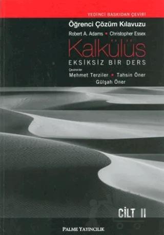 Kalkülüs Eksiksiz Bir Ders Öğrenci Çözüm Klavuzu Cilt II