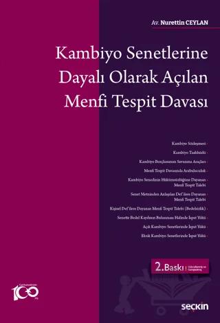Kambiyo Senetlerine Dayalı Olarak Açılan Menfi Tespit Davası