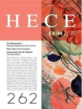 Hece Aylık Edebiyat Dergisi Yıl: 22 Sayı: 262 Ekim 2018