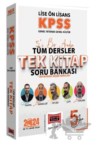 2024 KPSS Lise Ön Lisans GK-GY 5Yüz Ekibi Tüm Dersler Tek Kitap Soru Bankası